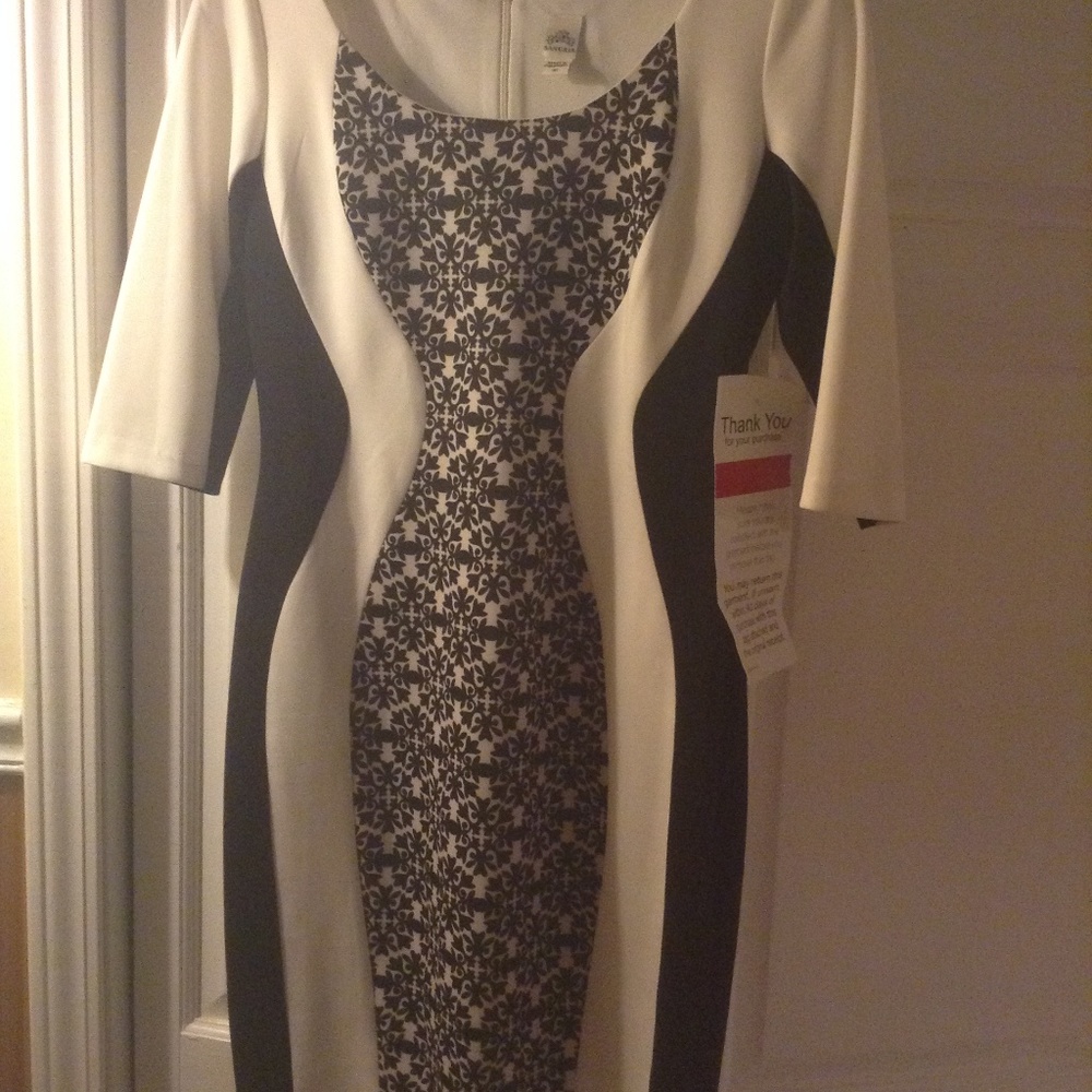 Sangria Black & White Scuba Dress- NWT Sz10